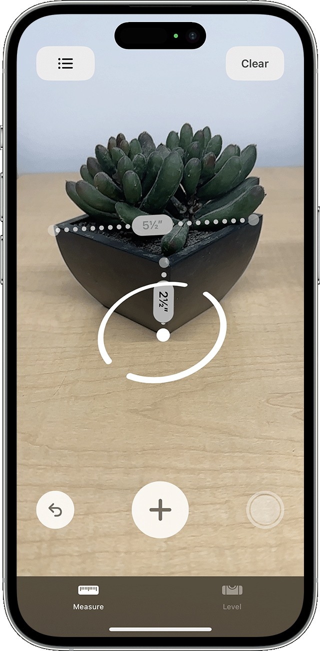 ios 16 iphone 14 pro measure two areas
